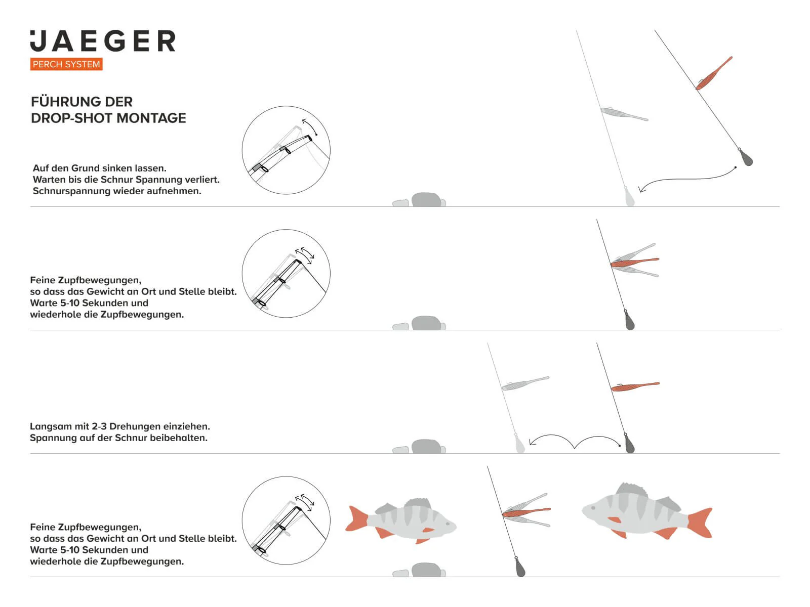 Drop-Shot Rig One Hook - Barsch Montage - Image 7